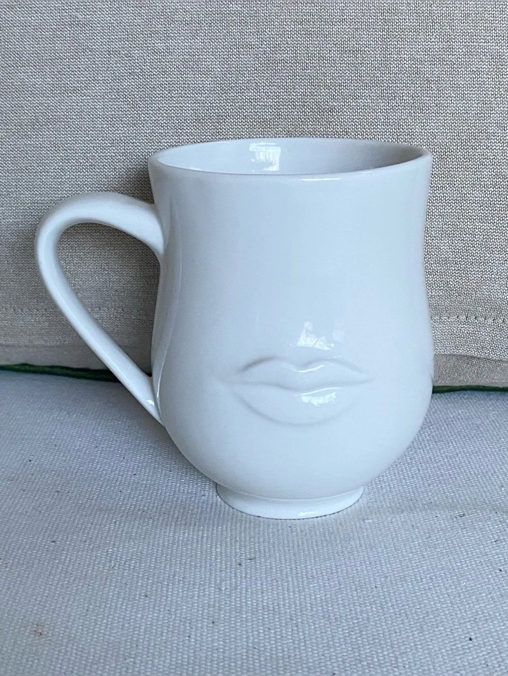 Jonathan Adler Muse Mr. & Mrs. Mustache Porcelain Mug White